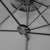 Close-up view of the internal metal frame and fabric of a parasol. Náhled obrázku produktu