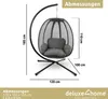 deluxe4home® Hängesessel mit Gestell Anthrazit I Hängekorb Produktbild-Vorschau 8
