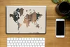 MuchoWow® Laptop Aufkleber Sticker Cover Weltkarte - Holz - Produktbild-Vorschau 2