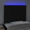 vidaXL LED Kopfteil Schwarz 100x5x118/128 cm Stoff -  Kopf- Produktbild-Vorschau 4