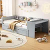 Multifunktionales Kinderbett mit Schreibtisch, Regal und Produktbild-Vorschau 5