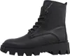 A black leather lace-up boot with a thick sole is shown from the side against a white background. Náhled obrázku produktu
