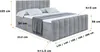 A diagram of a bed with dimensions indicated by text and lines. Produktbild-Vorschau