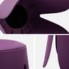 sweeek - 2er-Set stapelbare Hocker mit Kunstleder - Violett Produktbild-Vorschau 3