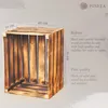 PINEEA Drevená debna s plameňom 50x40x30cm - debna na víno Náhľad obrázku produktu 3