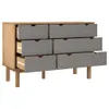 vidaXL Zásuvková skriňa OTTA Brown & Grey 111x43x73,5 cm z Náhľad obrázku produktu 4