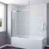 Duschabtrennung Duschtrennwand für Badewanne 110 x 150 cm Produktbild-Vorschau 4