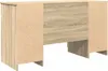 The back view of a desk with a wood grain finish. Produktbild-Vorschau