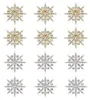 Set mit 12 Strass-Schneeflocken-Broschen für festliche Produktbild-Vorschau 1