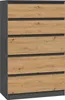 Komoda M5 70x40x112 cm antracyt/artisan Náhled obrázku produktu 1