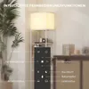 HOMCOM Stehlampe Stehleuchte mit Regalen einstellbare Produktbild-Vorschau 5