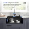 ANW HOME Lavello cucina 46x45 cm nero acciaio inox 304, 1 Anteprima dell’immagine prodotto 2