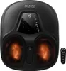 A black RENPHO Shiatsu foot massager with a remote control on a black background. Náhľad obrázku produktu