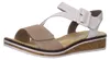 Rieker Damen Keil-Sandaletten Weiß/Beige Voir les images du produit 79