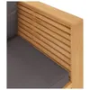 Fauteuil de jardin avec coussins gris foncé Bois de teck Voir les images du produit 5
