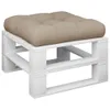 vidaXL Coussin pour palette Taupe 50x50x12 cm Tissu Voir les images du produit 3
