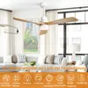 Sofucor 132 cm moderner gelber Deckenventilator mit Licht, Produktbild-Vorschau 6