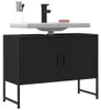 vidaXL Vanity Unit Black 80x33x60 cm Drevo Materiál Náhľad obrázku produktu 2