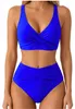 High Waist Bikini Damen - Bauchweg - Zweiteiler Blau - Produktbild-Vorschau 11