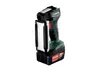 A Metabo cordless work light with a battery pack attached, shown against a white background. Podgląd zdjęcia produktu