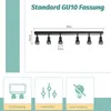 ZMH LED stropní světlo 6 plamenů černé stropní svítidlo Náhled obrázku produktu 3