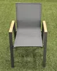 A single outdoor chair is shown from a front-facing angle, placed on artificial grass. Produktbild-Vorschau