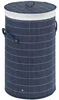 Wenko Wäschetruhe Bamboo Dunkelblau, Wäschekorb, 55 l; Produktbild-Vorschau 3