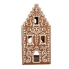 Clayre & Eef Teelichthalter Lebkuchenhaus 7x7x15 cm Braun Produktbild-Vorschau 1