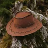 Kapelusz kowbojski country western welur uni  brązowy 58 cm Podgląd zdjęcia produktu 4