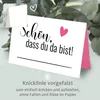 50 Tischkarten 'Schön, dass du da bist', Colorful Love Pink Produktbild-Vorschau 5