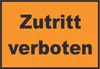 Zutritt verboten Schild schwarz-orange A6 (105x148mm) Produktbild-Vorschau 1