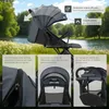 Poussette buggy FINN pliable avec harnais à 5 points - gris Voir les images du produit 4