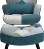 HomeMiYN Loungesessel aus Kunstleinen, Colorblock-Design, Produktbild-Vorschau 4