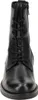 A front view of a black lace-up boot. Produktbild-Vorschau