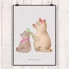 Mr. & Mrs. Panda Bild Bär Kind DIN A2 - Grau Pastell - Produktbild-Vorschau 2