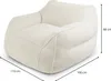 Poltrona pouf in velluto a coste BANANAIR 100x110 cm bianco Anteprima dell’immagine prodotto 9