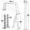 Peviasot Aluminium telescoopladder, 4x4 treden, Productafbeelding-voorbeeld 2
