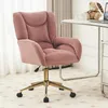 OKWISH Fauteuil de Bureau - Fauteuil Pivotant en Velours Voir les images du produit 1