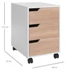 HOMCOM Rollcontainer Aktenschrank, Büroschrank mit 3 Produktbild-Vorschau 3