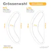 A size chart for nursing pillows showing two different sizes with dimensions. Produktbild-Vorschau