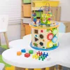 Joyz Motorikwürfel 8 in 1 Holz, Montessori Spielzeug Produktbild-Vorschau 1