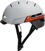 A white bicycle helmet with integrated lights. Anteprima dell’immagine prodotto