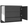 vidaXL Spiegelschrank fürs Bad 80x15x60 cm MDF Anthrazit -  Produktbild-Vorschau 3
