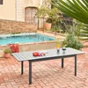 sweeek - Ausziehbarer Gartentisch aus Aluminium, 8 Plätze - Produktbild-Vorschau 6