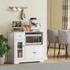 HOMCOM Credenza da cucina con ripiano per microonde, 3 Anteprima dell’immagine prodotto 2