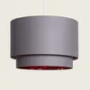 Pendelleuchte Stoff Bello Duo Reflejo Grau Produktbild-Vorschau 3