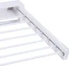 A close-up view of a white wall-mounted clothes dryer rack. Produktbild-Vorschau