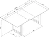 Tavolo allungabile 160X90X75H Denver50 colore quercia Anteprima dell’immagine prodotto 9