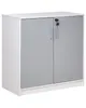 BELIANI Büroschrank Hellgrau / Weiß 80 x 80 x 40 cm Produktbild-Vorschau 1