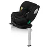 A black Lionelo car seat with an integrated ISOFIX base and a 360-degree rotating base, shown on a white background with a reflection. Produktbild-Vorschau